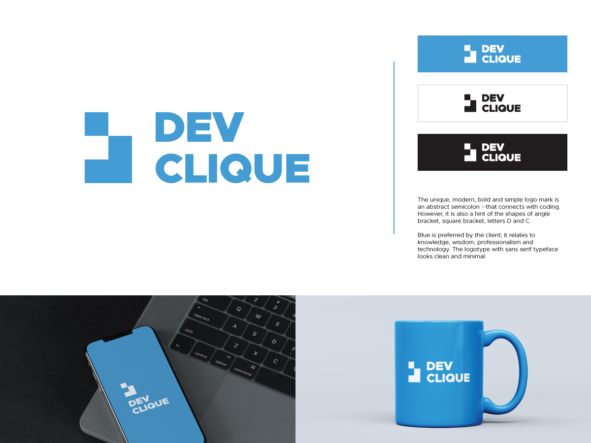 Logo Design by Sunilc for Dev Clique | Design #27356452