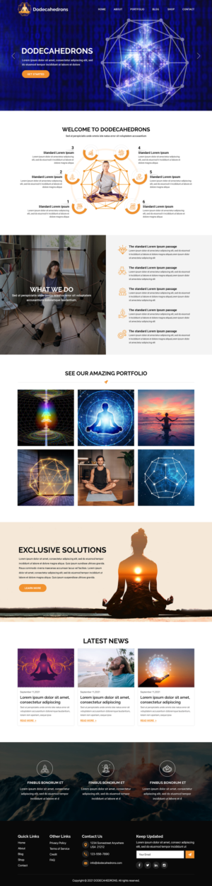 logo design and sales page for dodecahedrons | WordPress-Design von Titan Eagle
