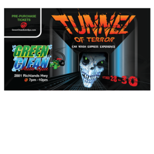 Tunnel of Terror - Haunted car wash express tunnel event! | Graphic Design by Wanda.G