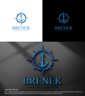 Logo Design by RK CREATIVE for Brenek Marine Agencies | Design: #27346790