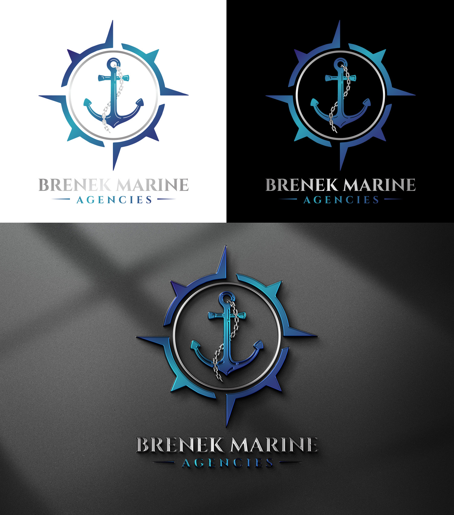 Logo Design by RK CREATIVE for Brenek Marine Agencies | Design #27356774