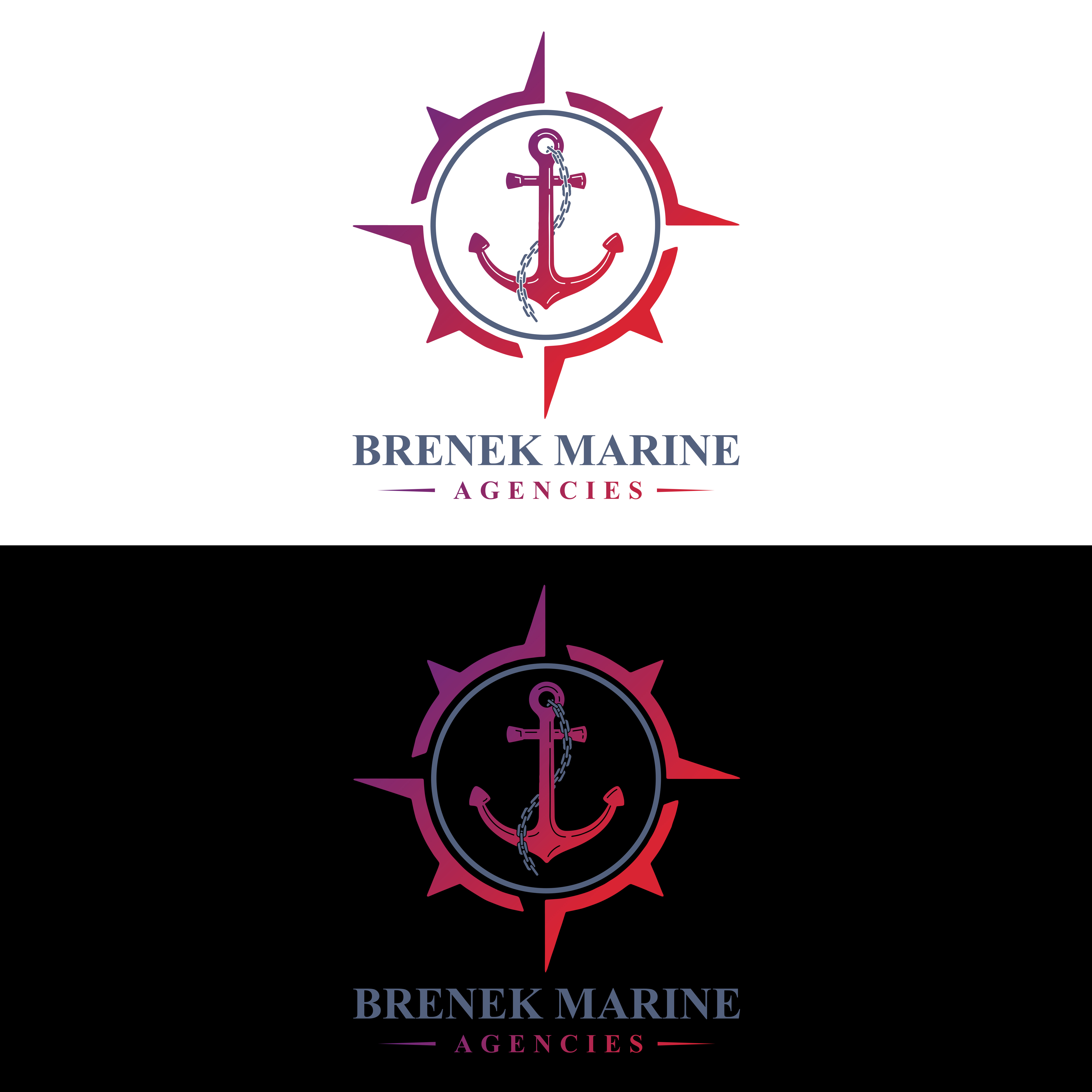 Logo Design by RK CREATIVE for Brenek Marine Agencies | Design #27365905