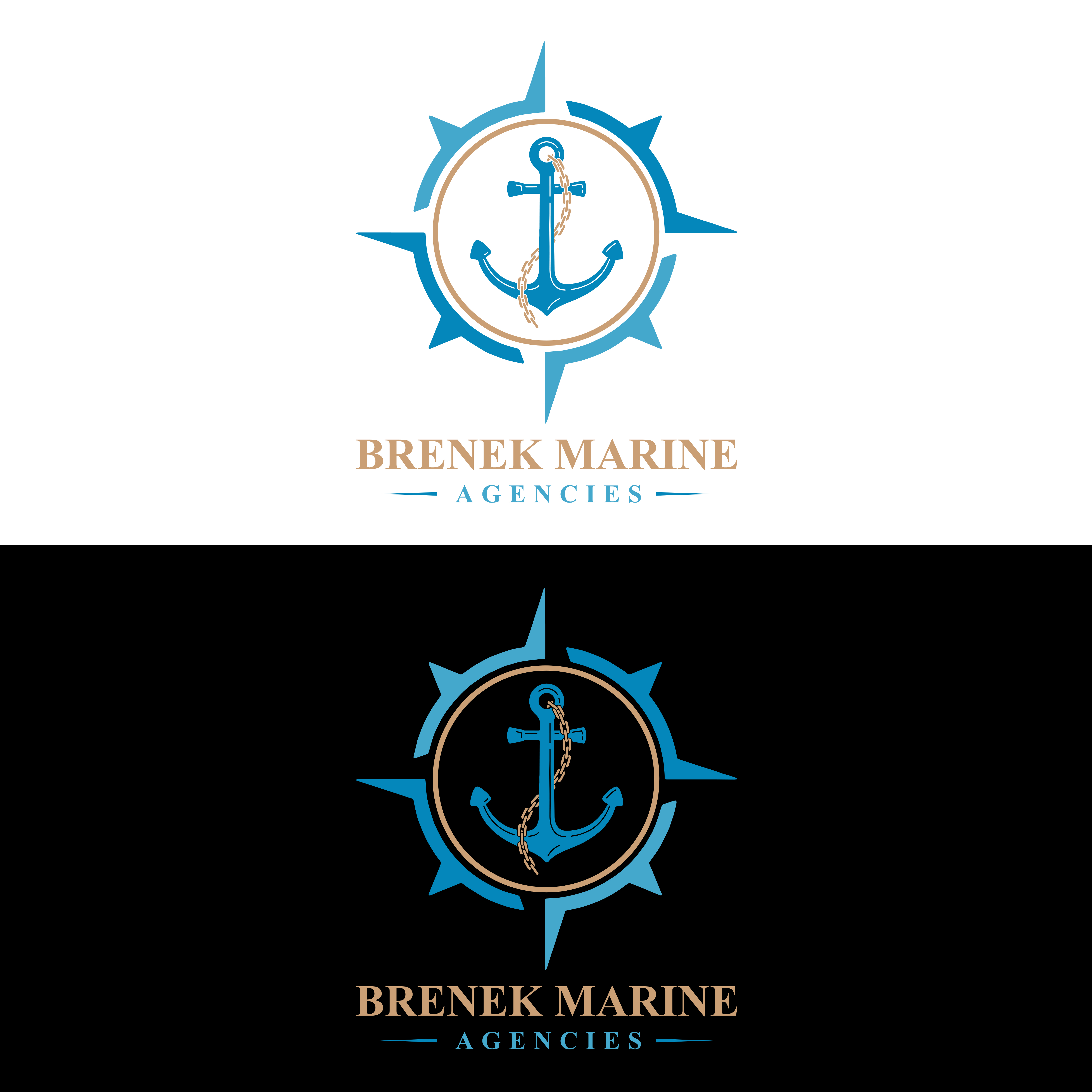 Logo Design by RK CREATIVE for Brenek Marine Agencies | Design #27365907