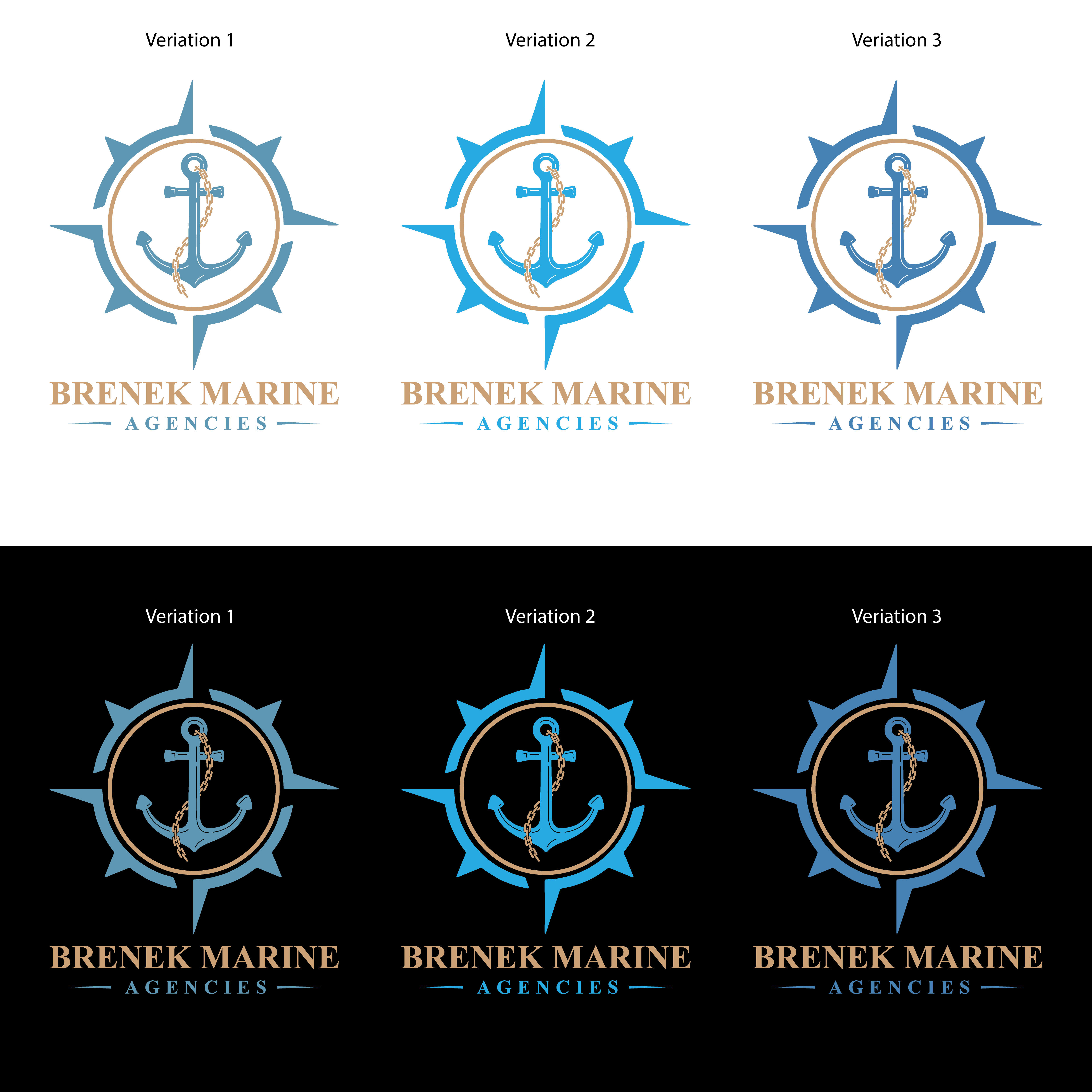 Logo Design by RK CREATIVE for Brenek Marine Agencies | Design #27384590