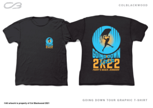 Going Down Tour 22' | T-shirt Design by Col 3