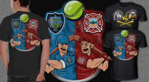 Police VS. Fire Softball Game t shirt | Diseño de Camiseta por Falih A