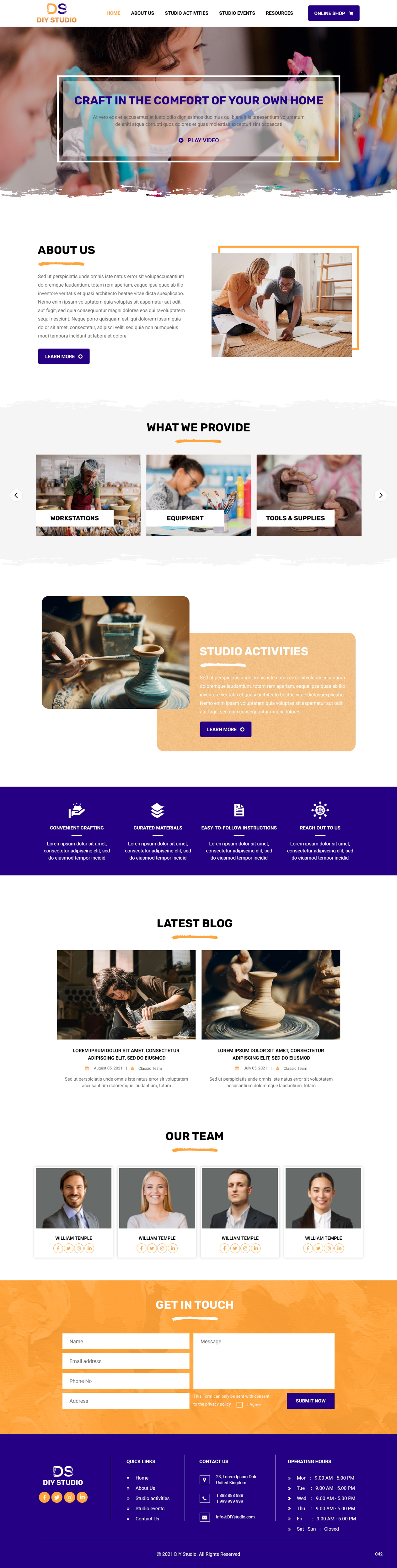 Web Design by pb for The DIY Studio | Design #27351485