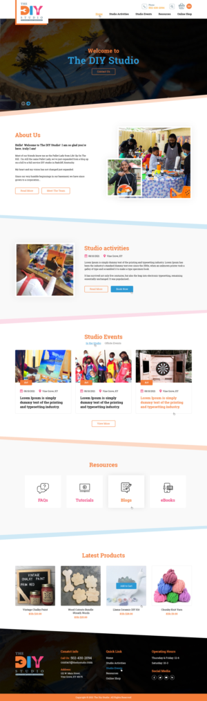 Diseño Web por Ved Web Services para The DIY Studio | Diseño #27478972