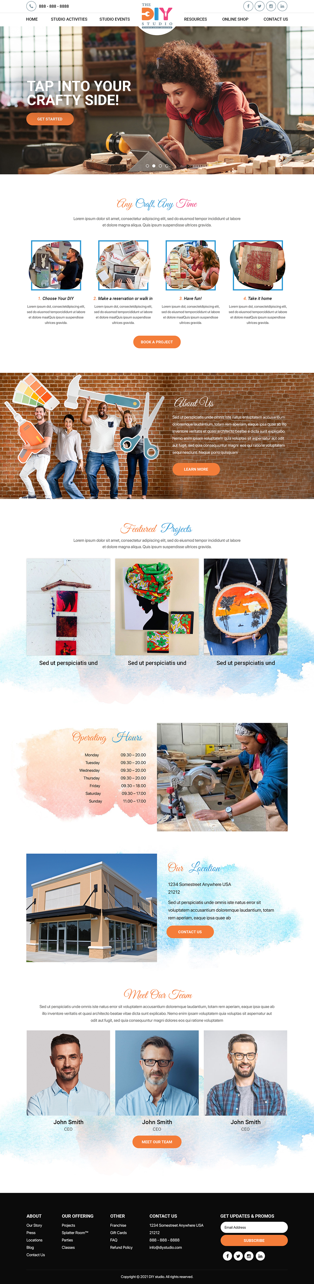 Web Design by Titan Eagle for The DIY Studio | Design #27546166