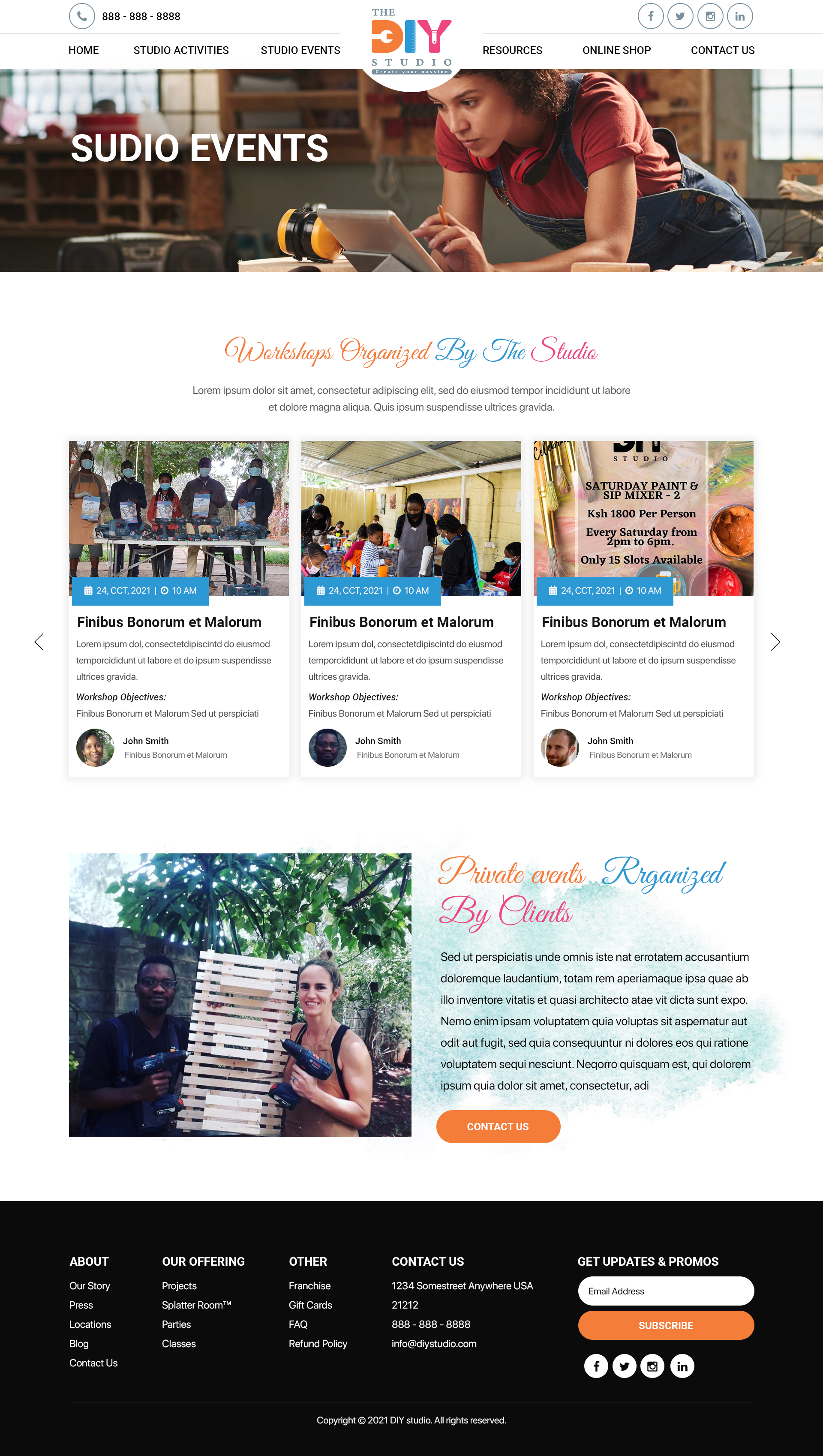 Web Design by Titan Eagle for The DIY Studio | Design #27550339