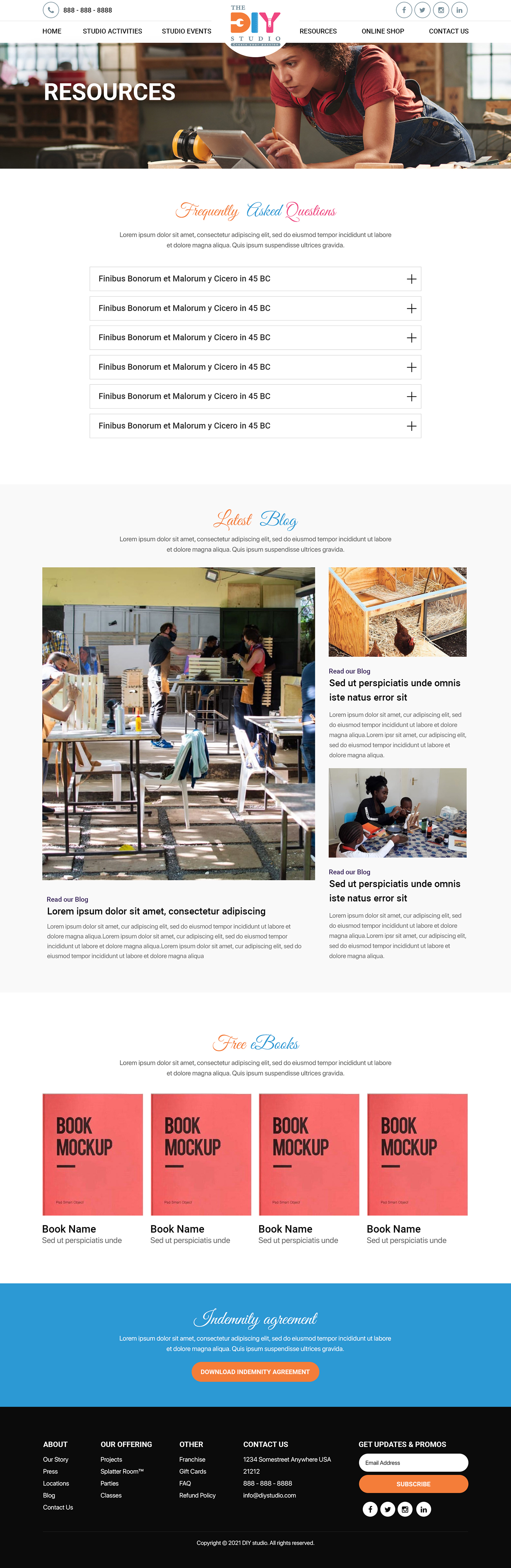 Web Design by Titan Eagle for The DIY Studio | Design #27550438