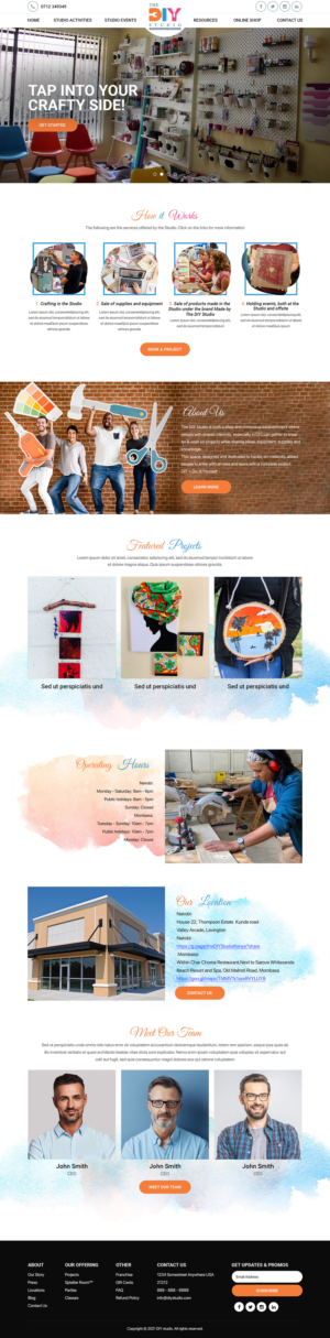 Web Design by Titan Eagle for The DIY Studio | Design: #28148417