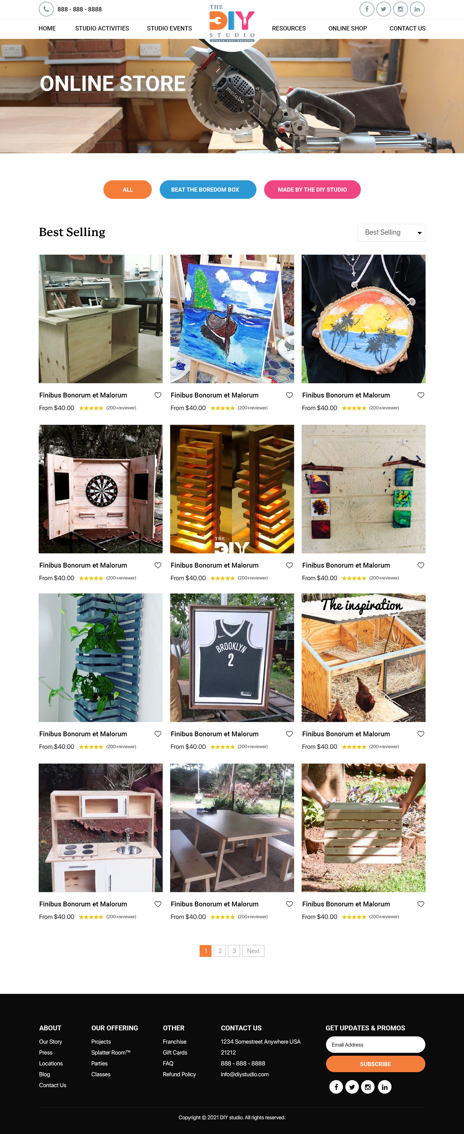Web Design by Titan Eagle for The DIY Studio | Design #28148419
