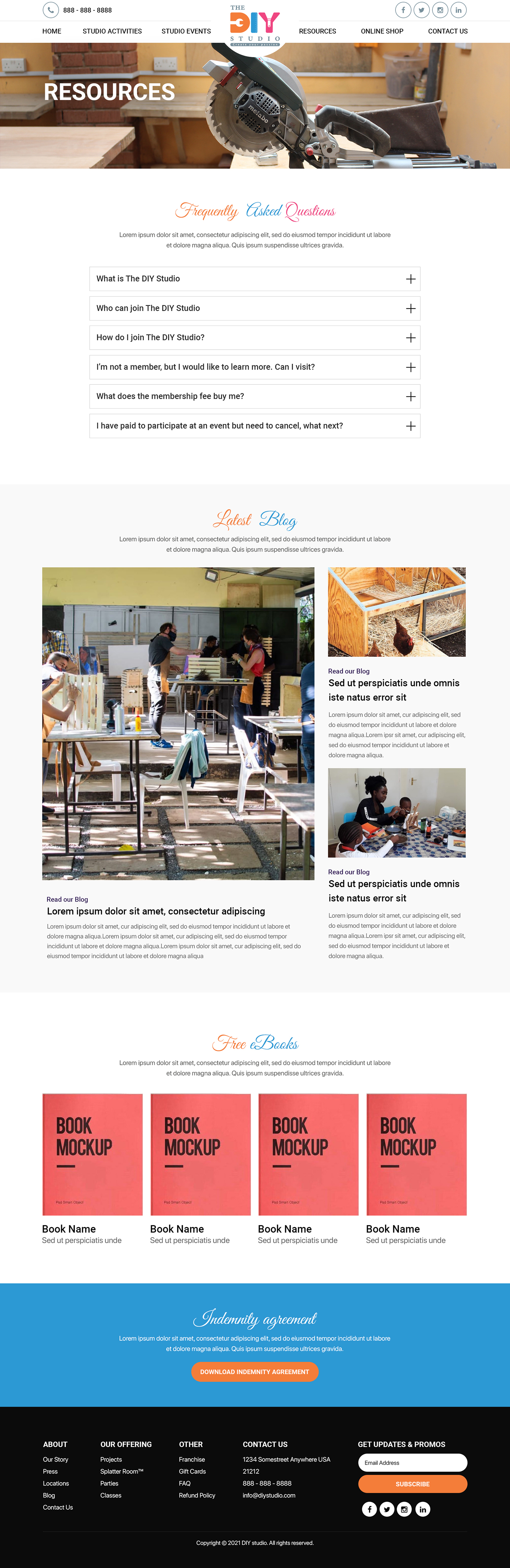 Web Design by Titan Eagle for The DIY Studio | Design #28148420