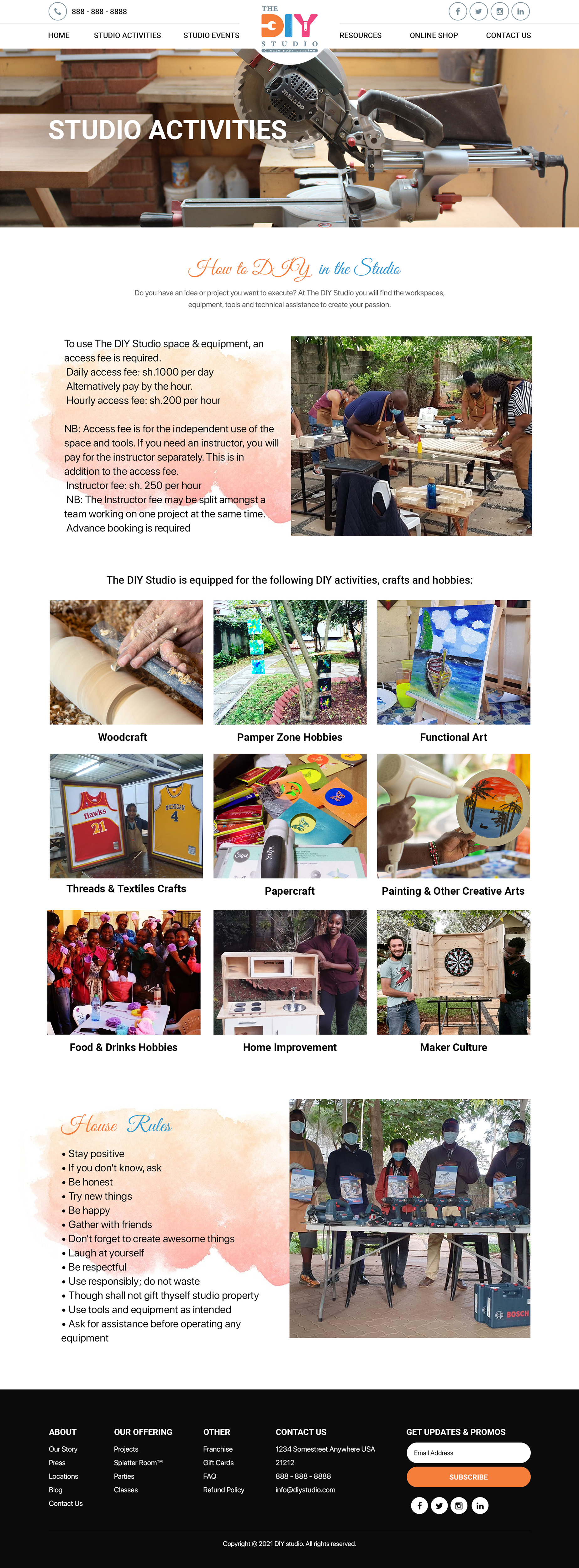 Web Design by Titan Eagle for The DIY Studio | Design #28148429