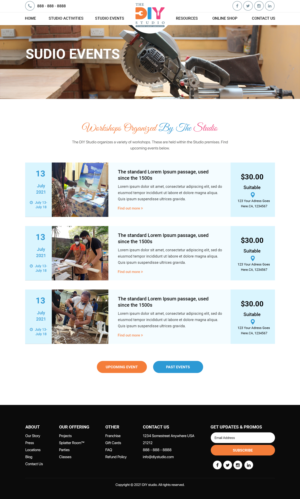 Web Design by Titan Eagle for The DIY Studio | Design: #28148430