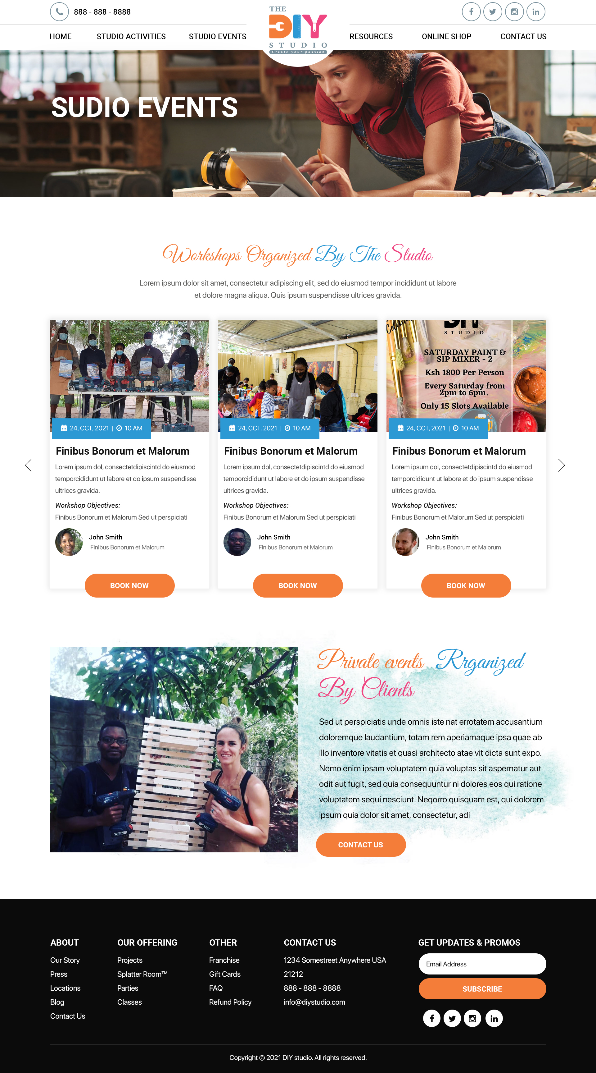 Web Design by Titan Eagle for The DIY Studio | Design #28305267