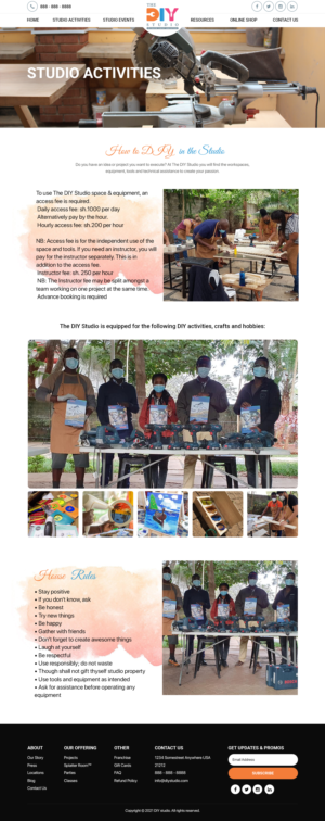 Web Design by Titan Eagle for The DIY Studio | Design: #28305320