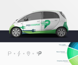 Options for both with name 'charge pod' and without.  | Logo Design by luiz otavio I DESIGN