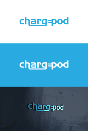 Options for both with name 'charge pod' and without.  | Logo Design by RAN MEI JS