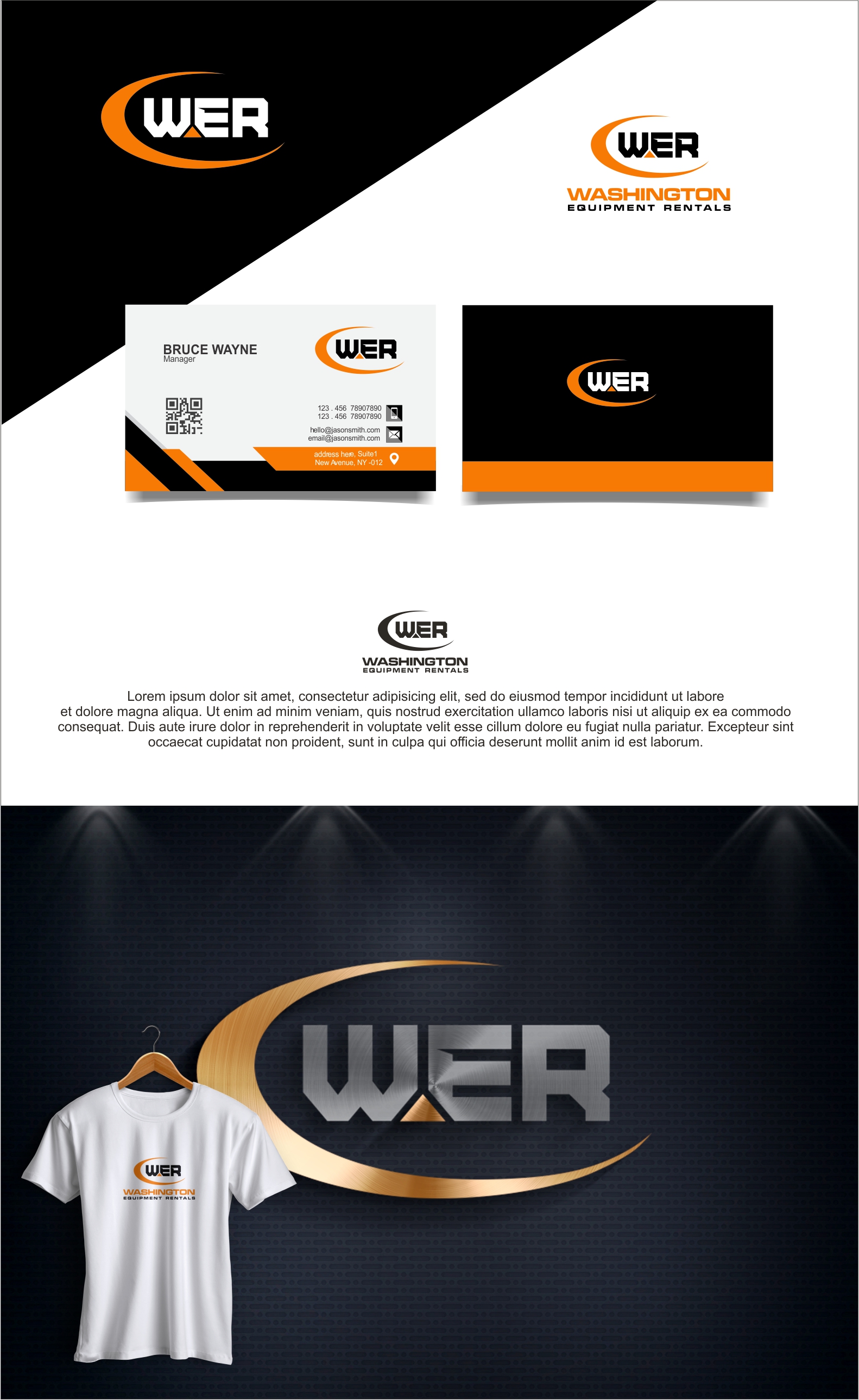 Logo Design by dclawstudio for Washington Equipment Rentals | Design #27370227