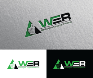 Seems that Washington Equipment Rentals is really long to put into a logo - better to look at WER?  or WA Equipment Rentals?  I'm leaning WER - but could also be an image with the business name under it, or beside it.   | Diseño de Logo por Iris 3
