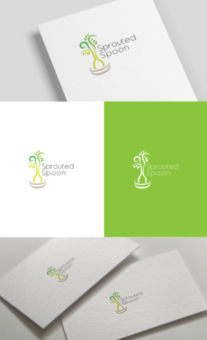 Sprouted Spoon | Logo Design by GLDesigns