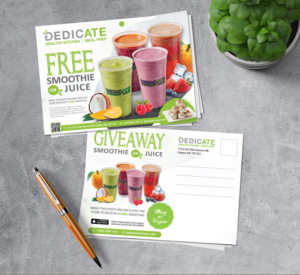 FREE Smoothie or Juice Giveaway for Healthy Restaurant | Diseño de Postal por alex989