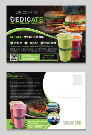 Postcard Design by ecorokerz for DEDICATE Healthy Kitchen | Design: #27355670