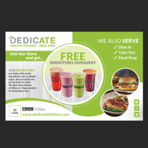 Postcard Design by DA. for DEDICATE Healthy Kitchen | Design: #27353590