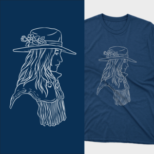 Hippie Cowgirl Graphic Tee for women's western wear | T-Shirt-Design von delegacydesign