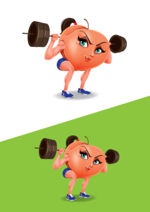 PEACH FIT WITH AN ATTITUDE | Diseño Gráfico por ally designs
