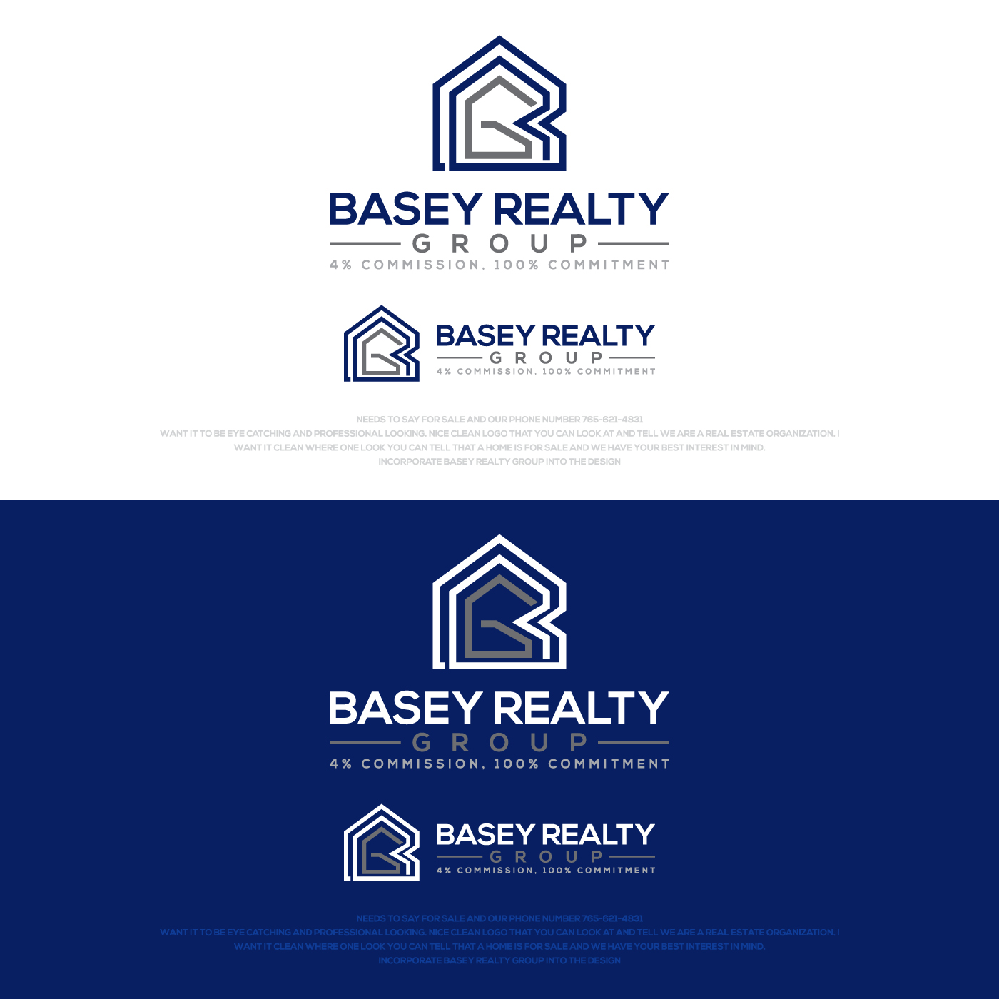 Logo Design by sangeloenriquez for Basey Realty Group | Design #27362975
