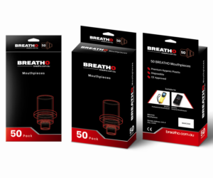 50 Breatho Mouthpieces box design for breathalyser device | Diseño Gráfico por Emmi