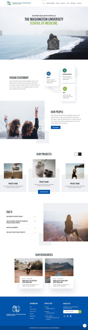 WordPress-Design von nzdesigners für Washington University in St. Louis | Design: #27399678
