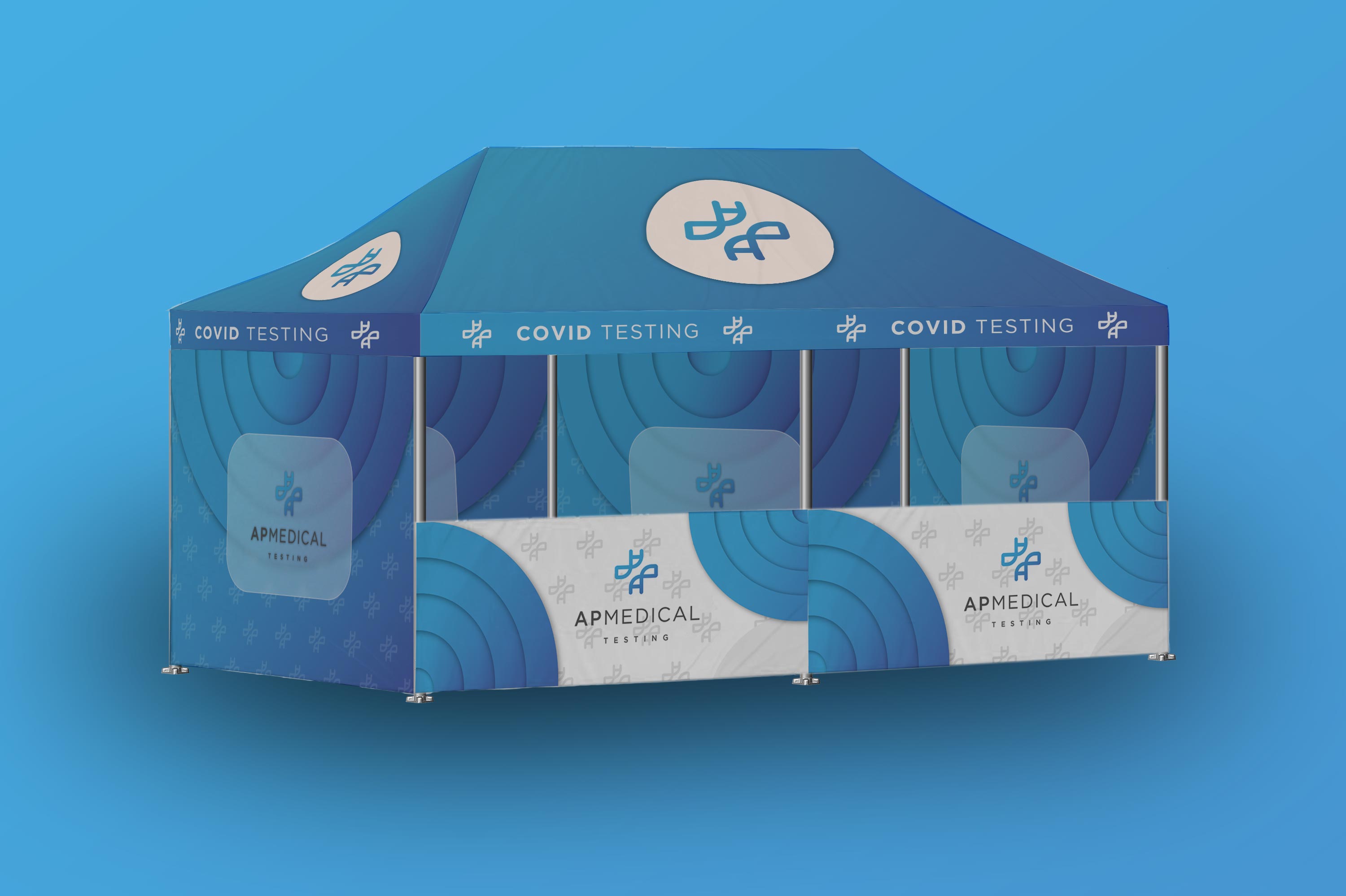 Trade Show Booth Design by dumx for AP Medical Testing LLC  | Design #27398450