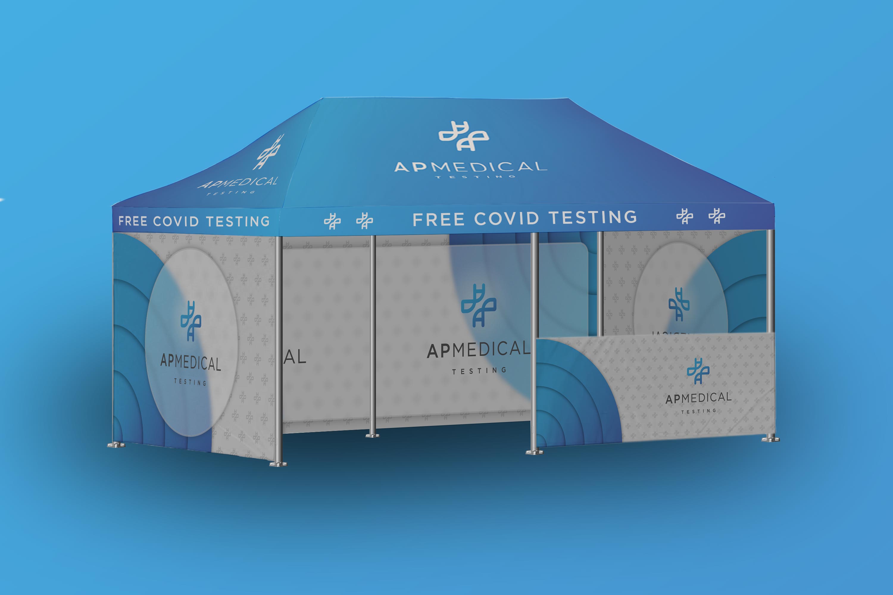 Trade Show Booth Design by dumx for AP Medical Testing LLC  | Design #27423270
