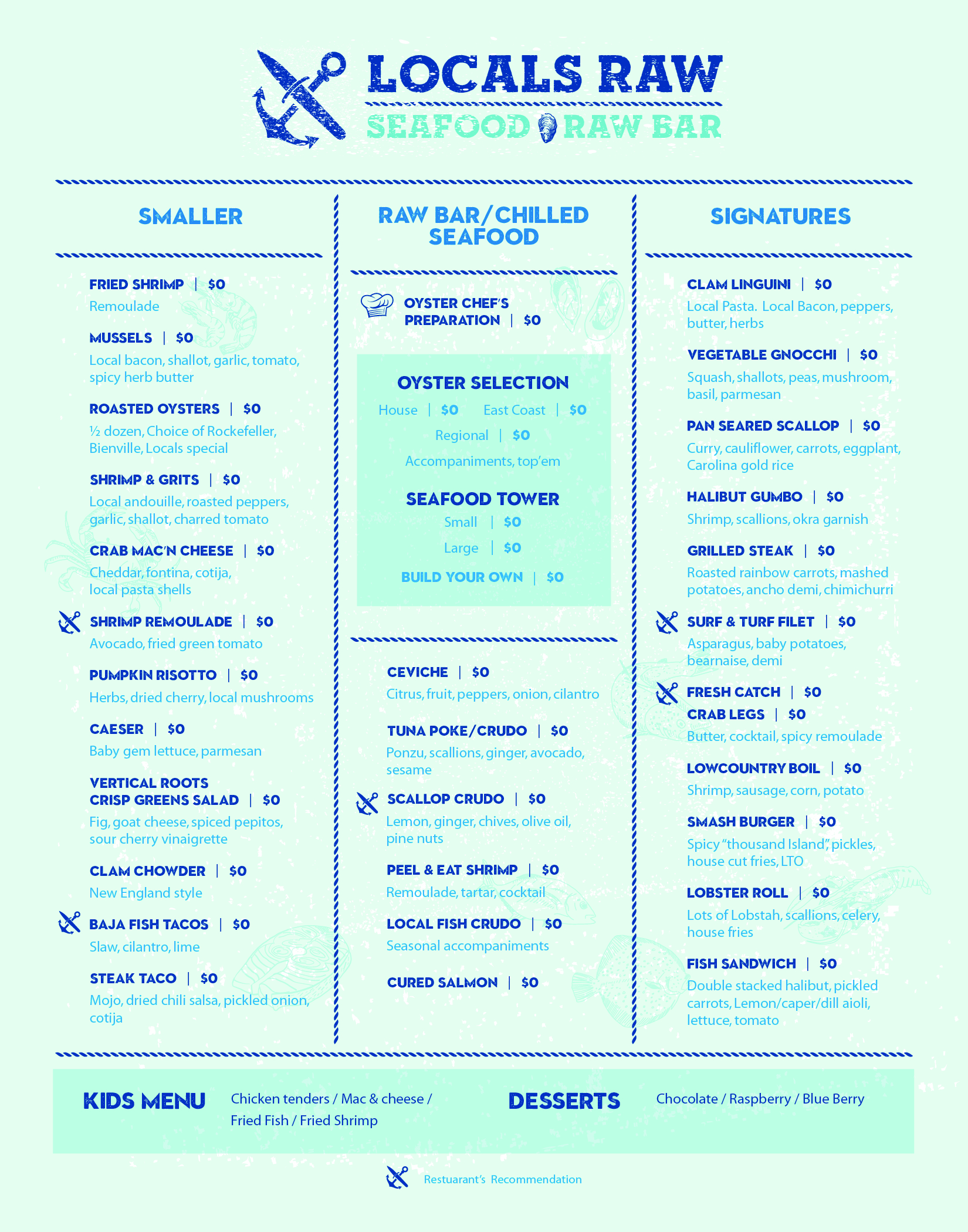 Menu Design by Lammy for this project | Design #27382465