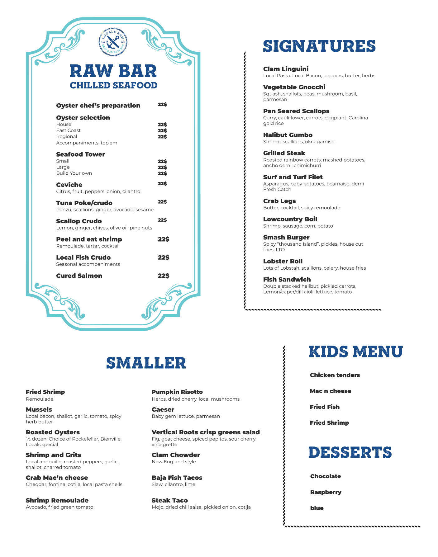Menu Design by AymanePro ™ for this project | Design #27380449