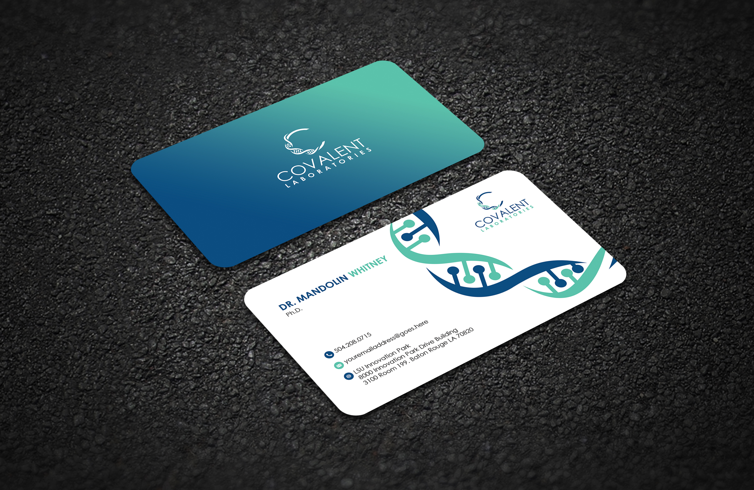 Visitenkarten-Design von BLUE WINGS für Covalent Laboratories LLC | Design #27378925