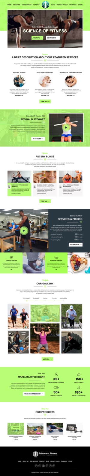 Web Design by VC for Science of fitness, Inc. | Design: #27418320