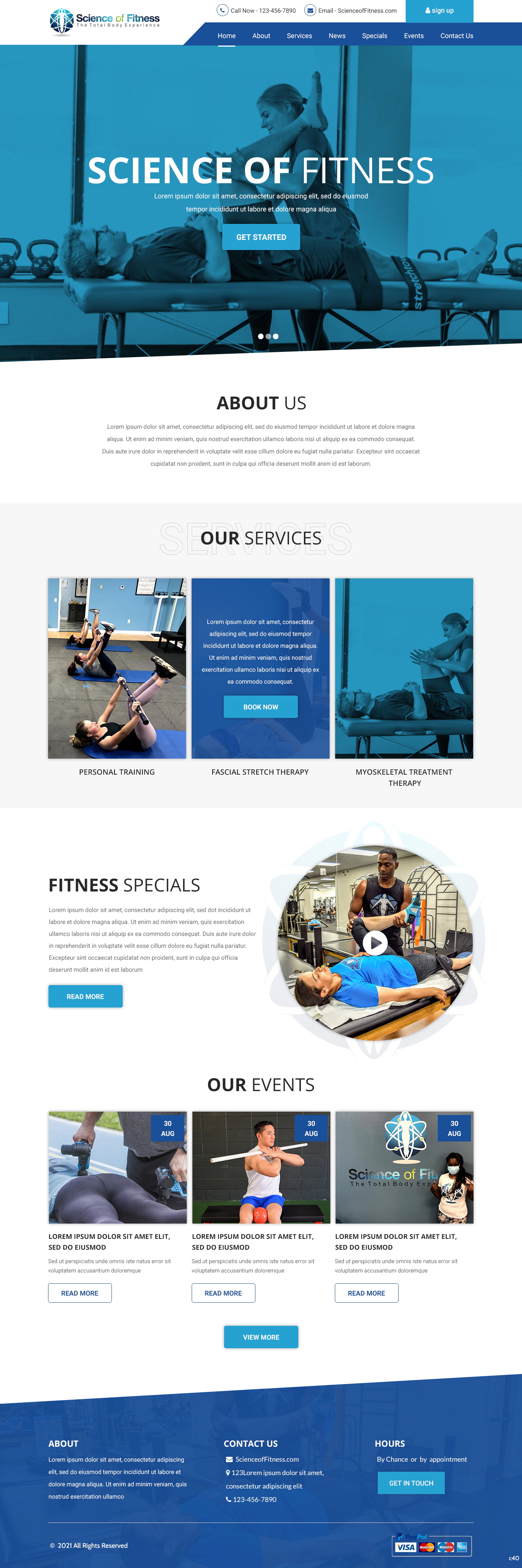 Web Design by pb for Science of fitness, Inc. | Design #27390637