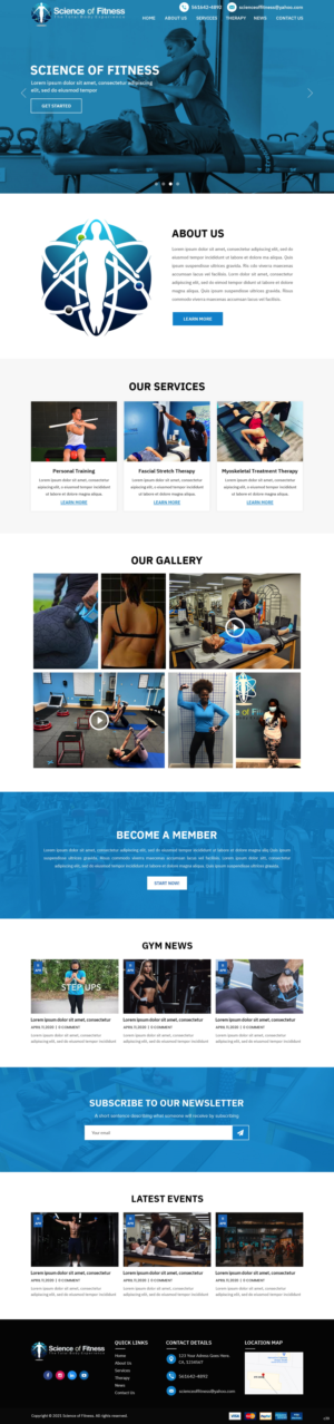 Web Design by pb for Science of fitness, Inc. | Design: #27390638
