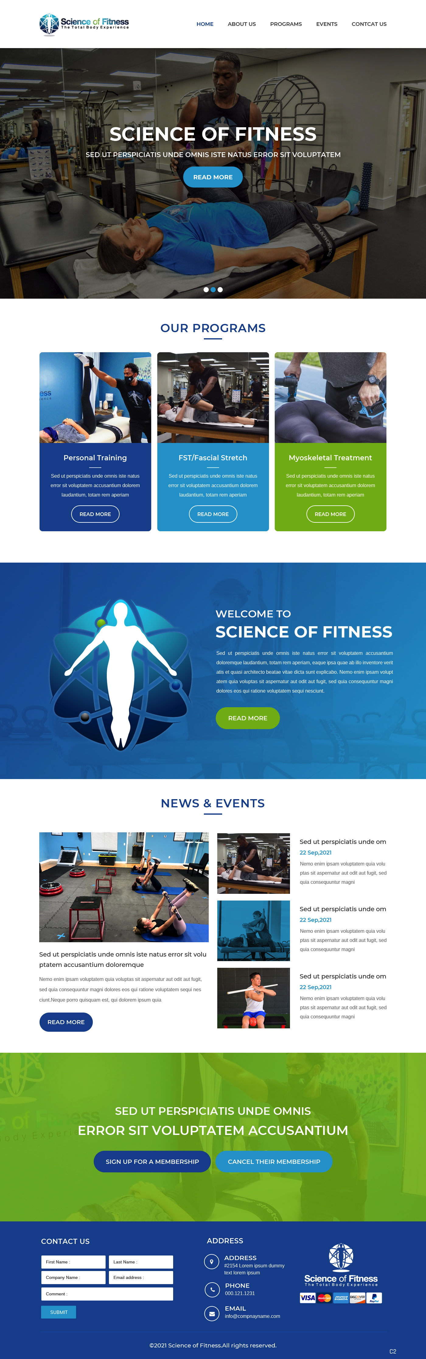 Web Design by pb for Science of fitness, Inc. | Design #27390639