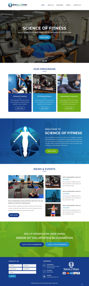 Web Design by pb for Science of fitness, Inc. | Design: #27390639