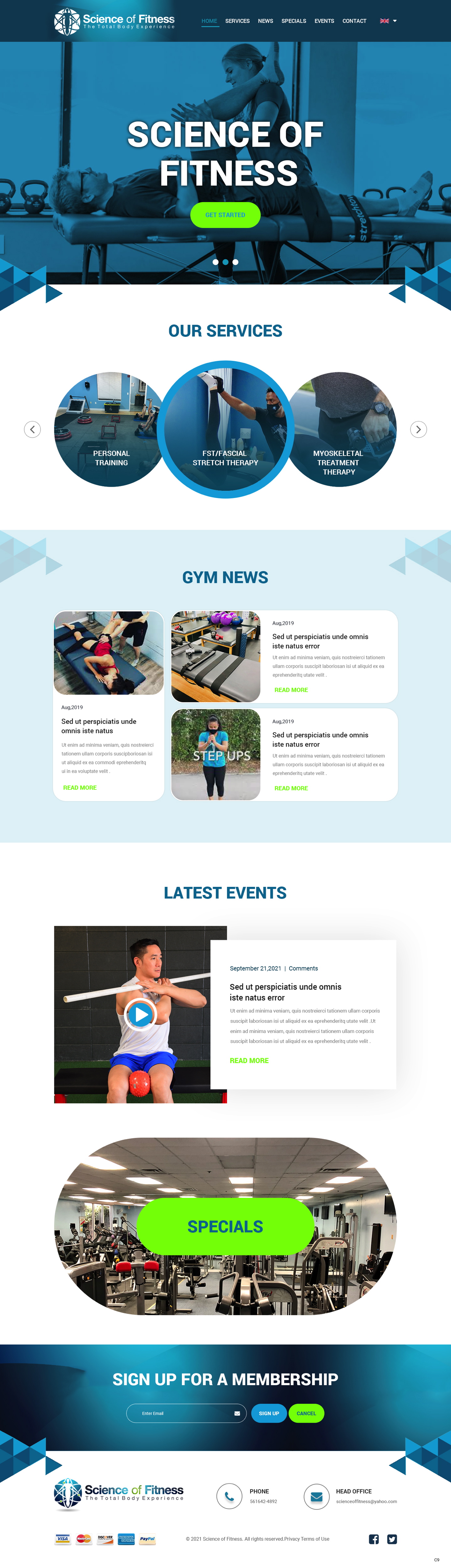 Web Design by pb for Science of fitness, Inc. | Design #27390640