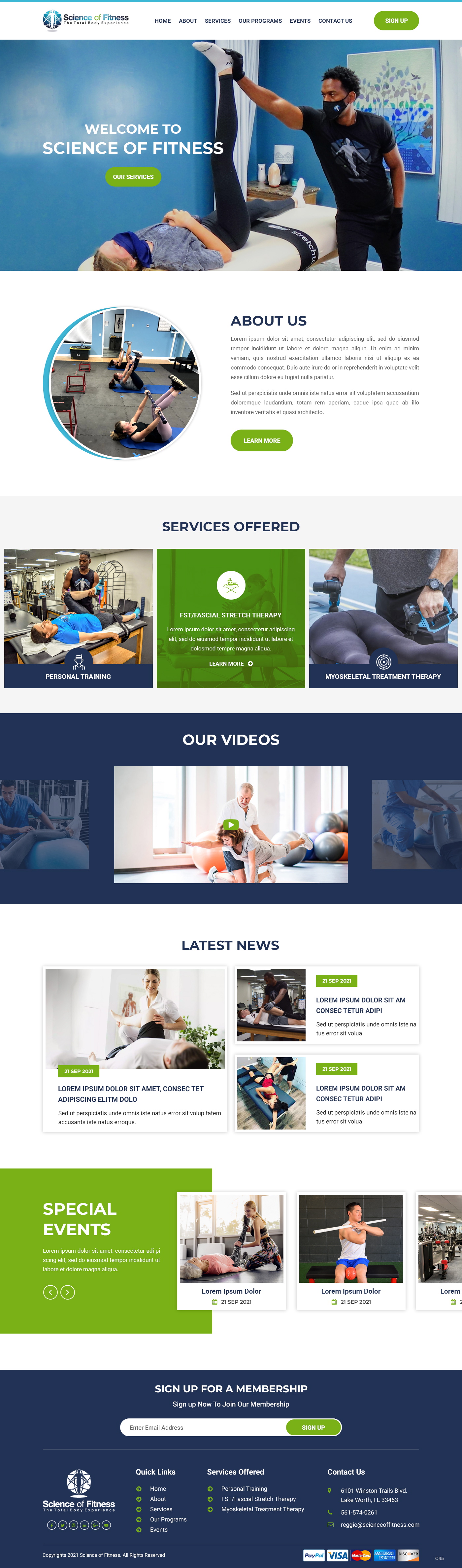 Web Design by pb for Science of fitness, Inc. | Design #27390645