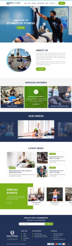 Web Design by pb for Science of fitness, Inc. | Design: #27390645
