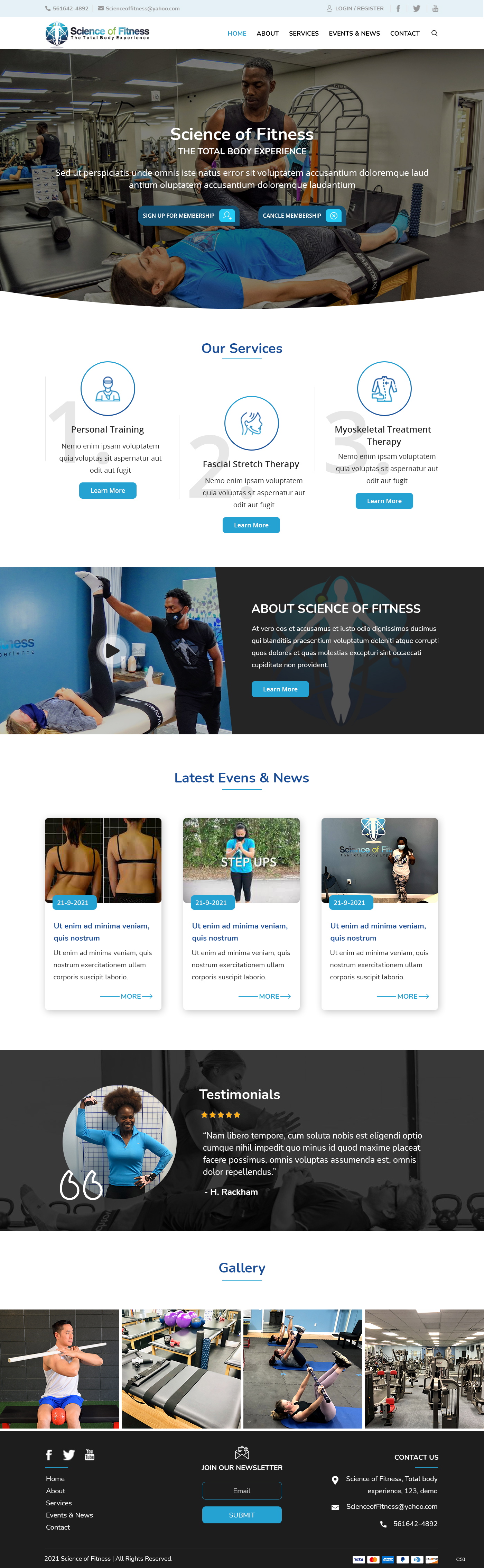 Web Design by pb for Science of fitness, Inc. | Design #27390647