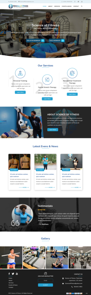 Web Design by pb for Science of fitness, Inc. | Design: #27390647